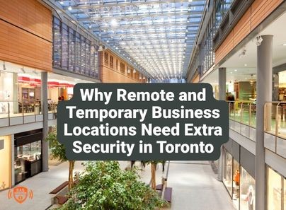 mall with pop shops and commercial security systems
